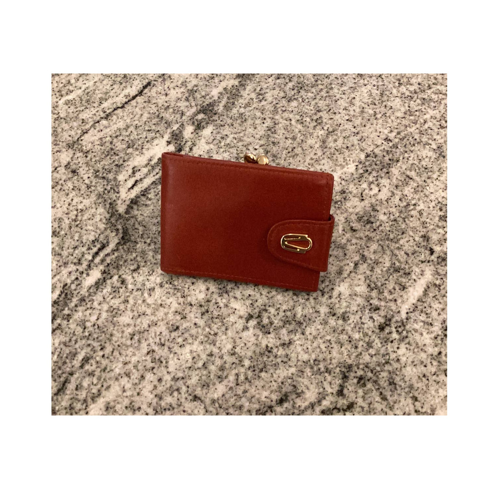 St. Thomas Cowhide Leather Red Wallet